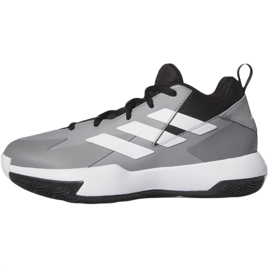 Adidas Adidas Cross Em Up Select Slip Resistant Abrasion Resistant Mid top Children's Basketball Shoes Gray White Teenagers