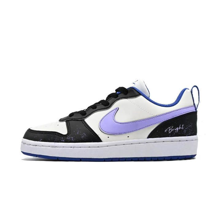 Nike Nike Court Borough Phantom Purple Shadow Dash Slip Resistant Abrasion Resistant Low top Skateboard Shoes Purple Kids'