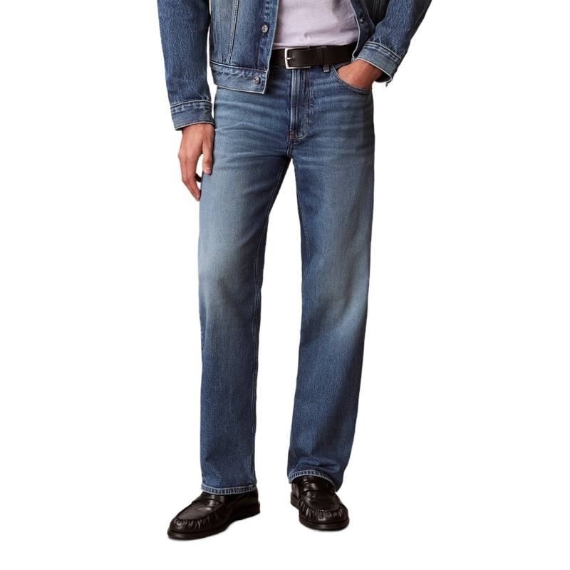 Calvin Klein Jeans Men's XJN Denim Blue Moderate Straight Fit Pants