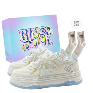 BINGO DUCK Low top Skateboard Shoes Women's Sky Blue