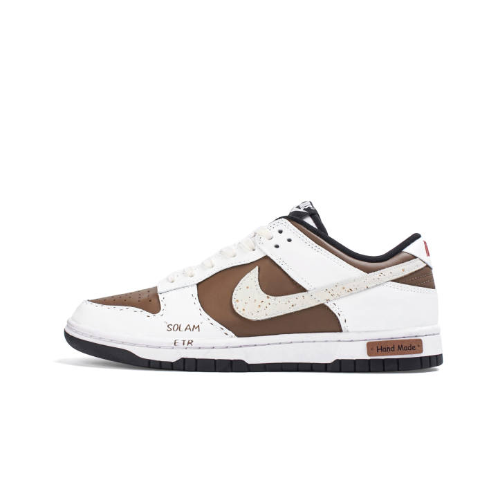 Nike Nike Dunk Leather Abrasion Resistant Lightweight Cushioning Slip Resistant Skateboard Shoes White Kids'