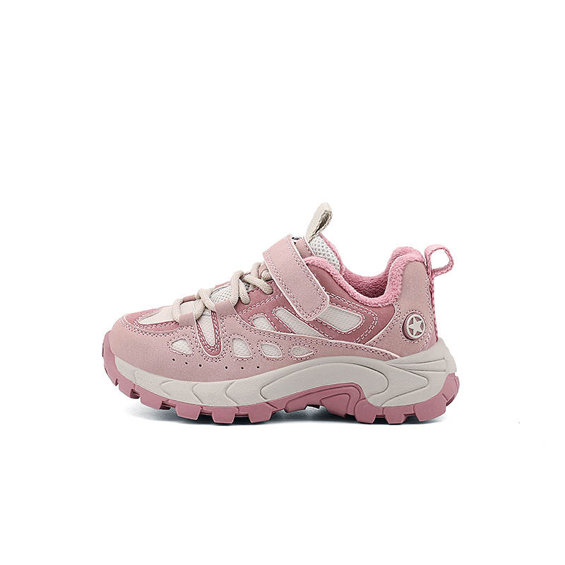 Jeep Fleece Lined Lining, Sports, Comfortable, Hook and Loop Kids Lifestyle Shoes Pink Kids'
