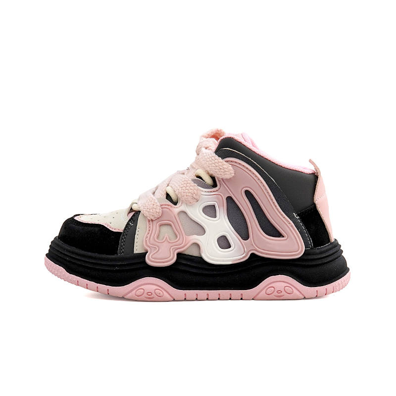 XIAOZHUBANNA Microfiber Leather Fashion Slip Resistant Anti Kick Kids Lifestyle Shoes Teenagers