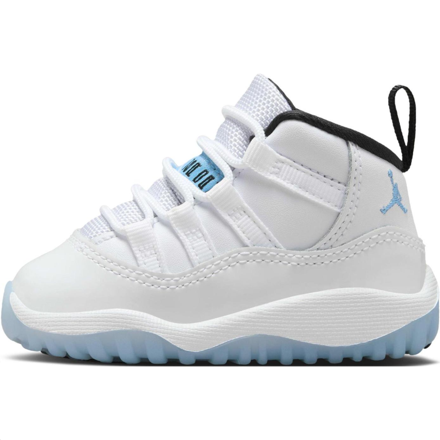 Jordan Jordan Air Jordan 11 Slip Resistant Abrasion Resistant High top Toddler Shoes White Blue Infant And Toddler