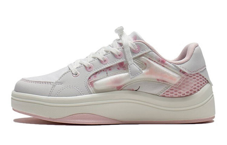 Li-Ning YOUNG Li Ning YOUNG Yingchi Low top Skateboard Shoes White Pink Teenagers