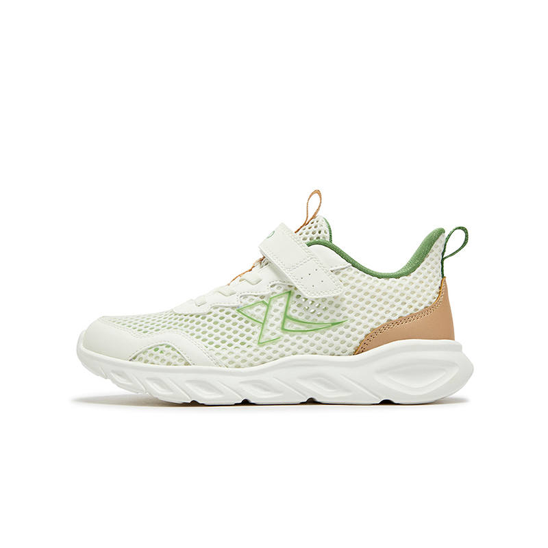 XTEP Synthetic Leather, Textile Low top Running Shoes Sail White And Garden Green Teenagers