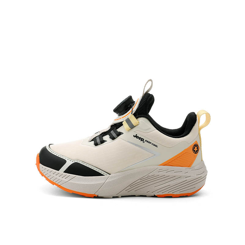 Jeep Synthetic Leather Kids' Running Shoes Beige Black Orange Kids'