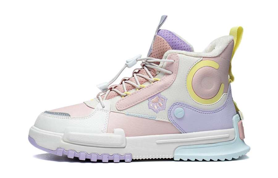 Li-Ning YOUNG Li Ning YOUNG Journey 2.0 Abrasion Resistant Kids Lifestyle Shoes Pink Purple Teenagers