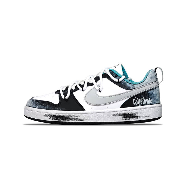 Nike Nike Court Borough Tower Rabbit Synthetic Leather Abrasion Resistant Cushioning Low top Kids' Skateboarding Shoes
