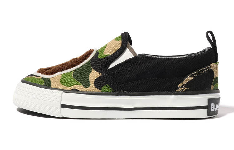 A BATHING APE BAPE A BATHING APE Ape Head Slip On Green ABC Camo PS