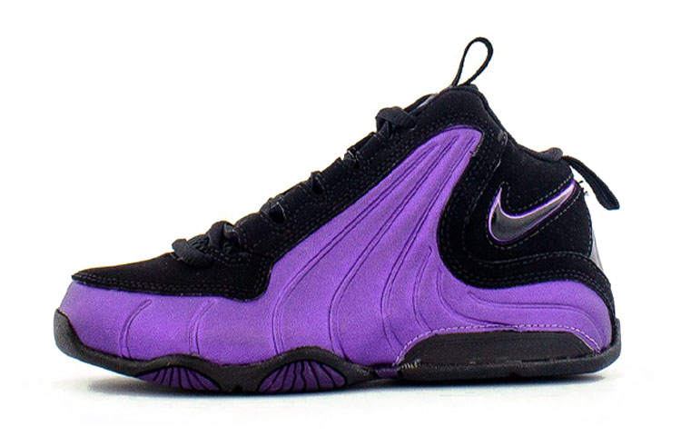 Nike Nike AIR MAX WAVY Mid top Children's Basketball Shoes Eggplant Purple Children Aged 3 7 Years Old