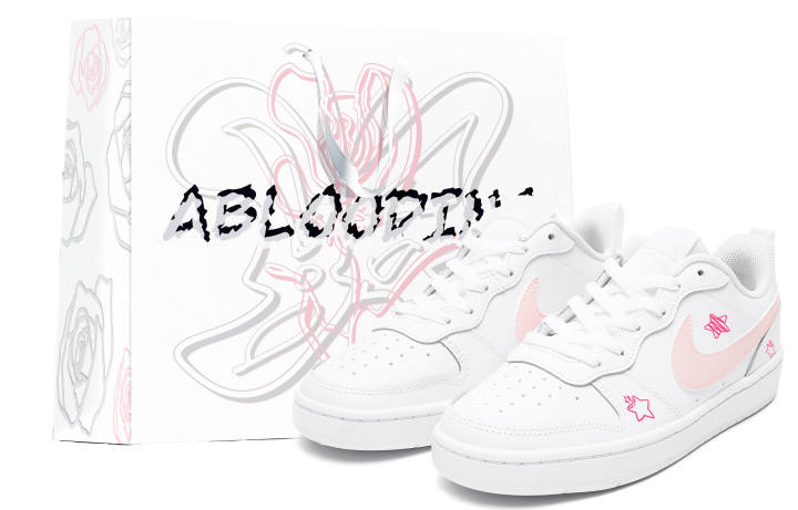 Nike Nike Court Borough Leather Low top Kids' Skateboarding Shoes Pink White Teenagers