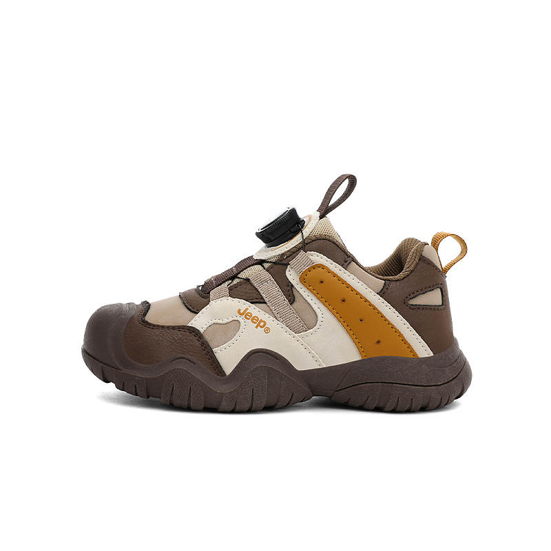 Jeep Synthetic Leather Slip Resistant Anti Kick Abrasion Resistant Low top Kids' Running Shoes Teenagers