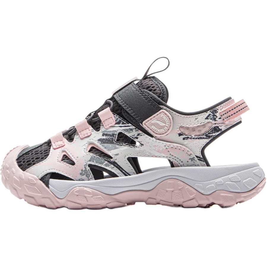 Li-Ning YOUNG Li Ning YOUNG Outdoor Cushioning Breathable Low top Children's Sandals Pink Children Aged 3 7 Years Old