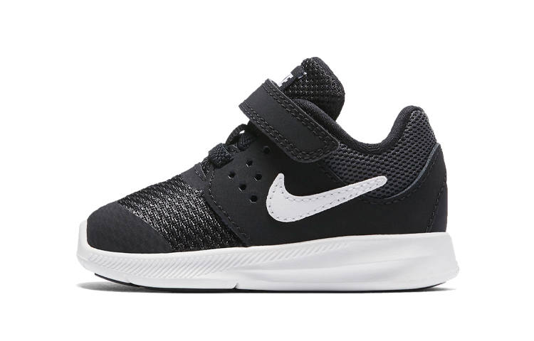 Nike Nike Downshifter 7 Slip Resistant Cushioning Low top Running Shoes Black White Infant And Toddler