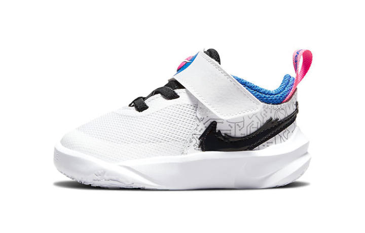 Nike Space Jam x Nike Team Hustle D 10 SE Abrasion Resistant Abrasion Resistant Low top Basketball Shoes White Black Blue
