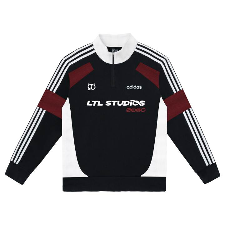 Adidas Adidas Sweatshirts Unisex Black Stand Collar Moderate Regular