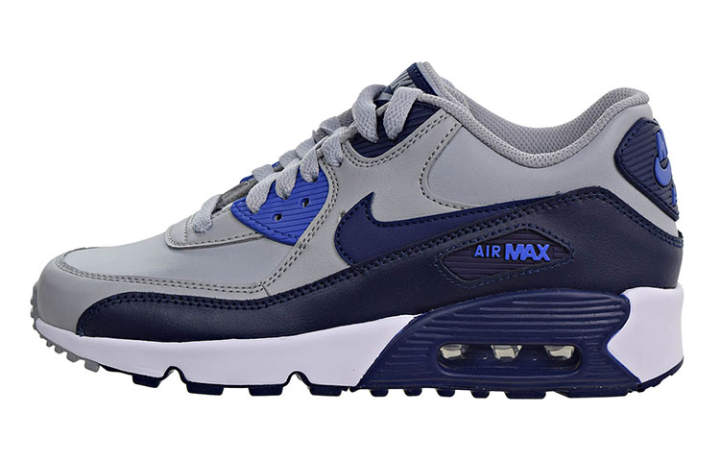 Nike Nike Air Max 90 Cushioning Abrasion Resistant Low top Running Shoes Gray Blue Unisex