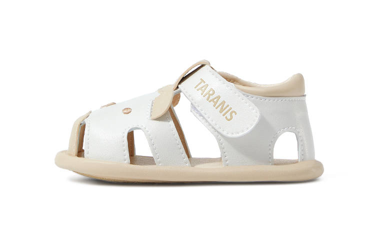 TARANIS Low top Pre Walking Baby Shoes White Beige Infant And Toddler