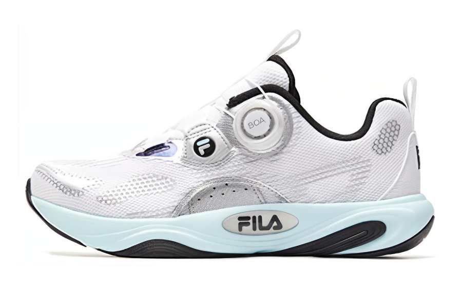 FILA KIDS NEON Slip Resistant Abrasion Resistant Low top Kids' Running Shoes Silver Teenagers