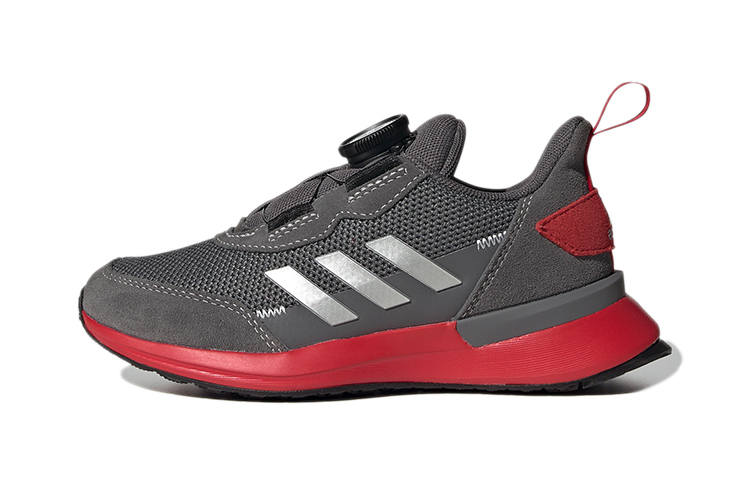 Adidas Adidas Rapida Boa Running Slip Resistant Low top Kids' Running Shoes Gray Red Children Aged 3 7 Years Old