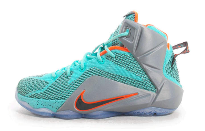 Nike Nike Lebron 12 'NSRL' Cushioning High top Basketball Shoes Light Blue Gray Multicolor Unisex