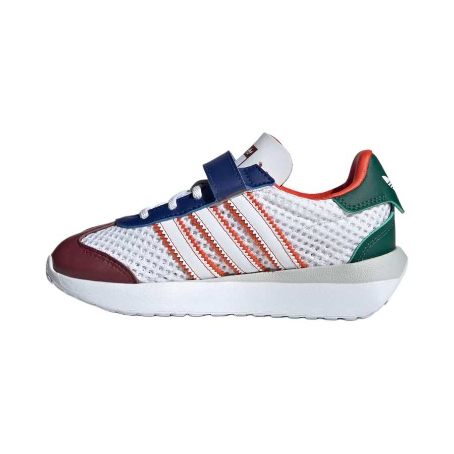 Adidas Originals COUNTRY XLG Fabric Cushioning Abrasion Resistant Low top Kids Lifestyle Shoes White Orange Red