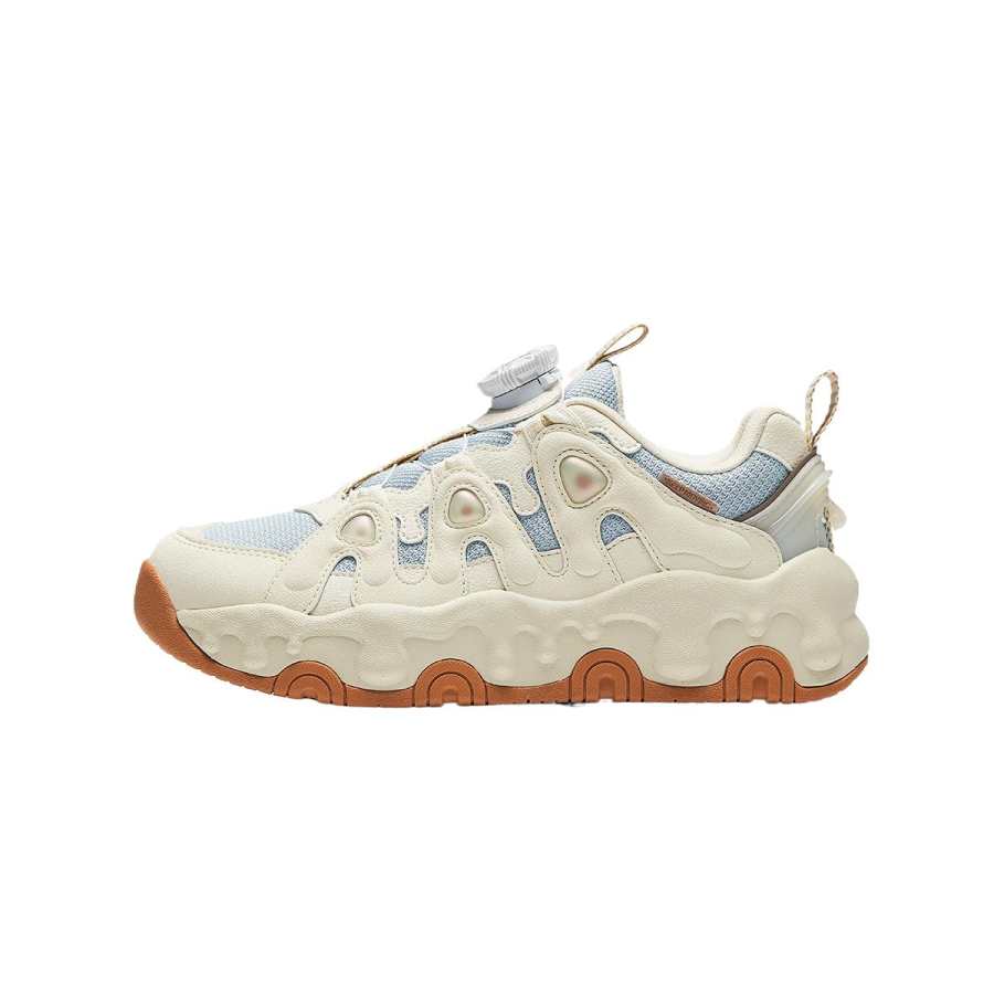Antakids Mid top Casual Shoes Illusion Blue/Light Beige White Teenagers