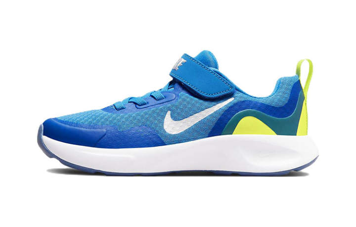 Nike Nike Wearallday Mesh, Textile Slip Resistant Cushioning Abrasion Resistant Low top Kids' Running Shoes Blue