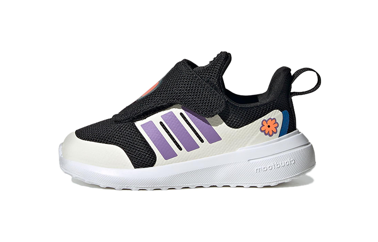 Adidas Adidas Fortarun 2.0 Slip Resistant Abrasion Resistant Low top Toddler Shoes Black White Purple Infant And Toddler