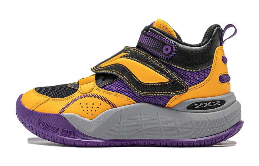 Li-Ning YOUNG Li Ning YOUNG Domain High top Children's Basketball Shoes Black Purple Yellow Kids'