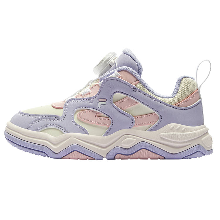 FILA KIDS BOA Street Dance Shoes Low top Kids' Skateboarding Shoes Milk White Dusk Purple Kids'
