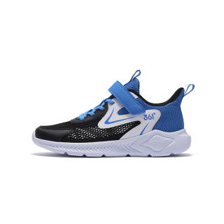 361°KIDS Textile, Synthetic Leather Physical Fitness Test & Exam Low top Running Shoes Black Blue White
