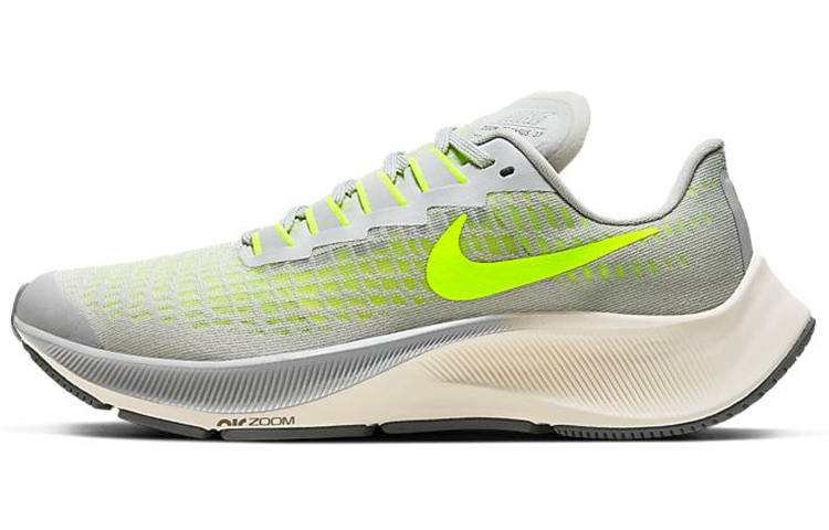 Nike Nike Pegasus 37 Slip Resistant Cushioning Abrasion Resistant Breathable Low top Running Shoes Gray Yellow Kids'