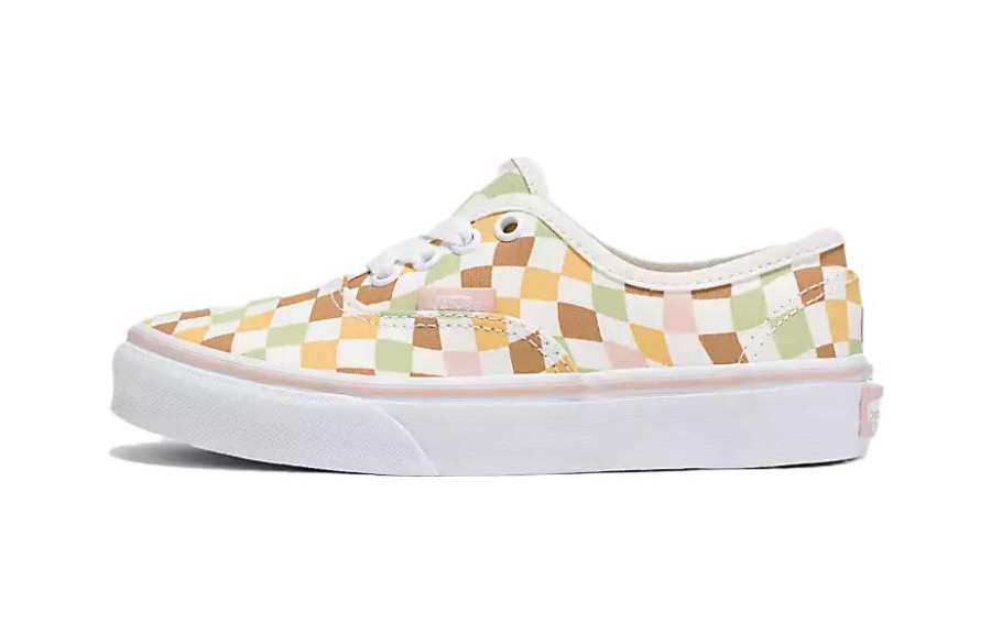 Vans Wavy Check Cushioning, Wear Resistant Low top Kids' Skateboarding Shoes Multicolor Children Aged 3 7 Years Old