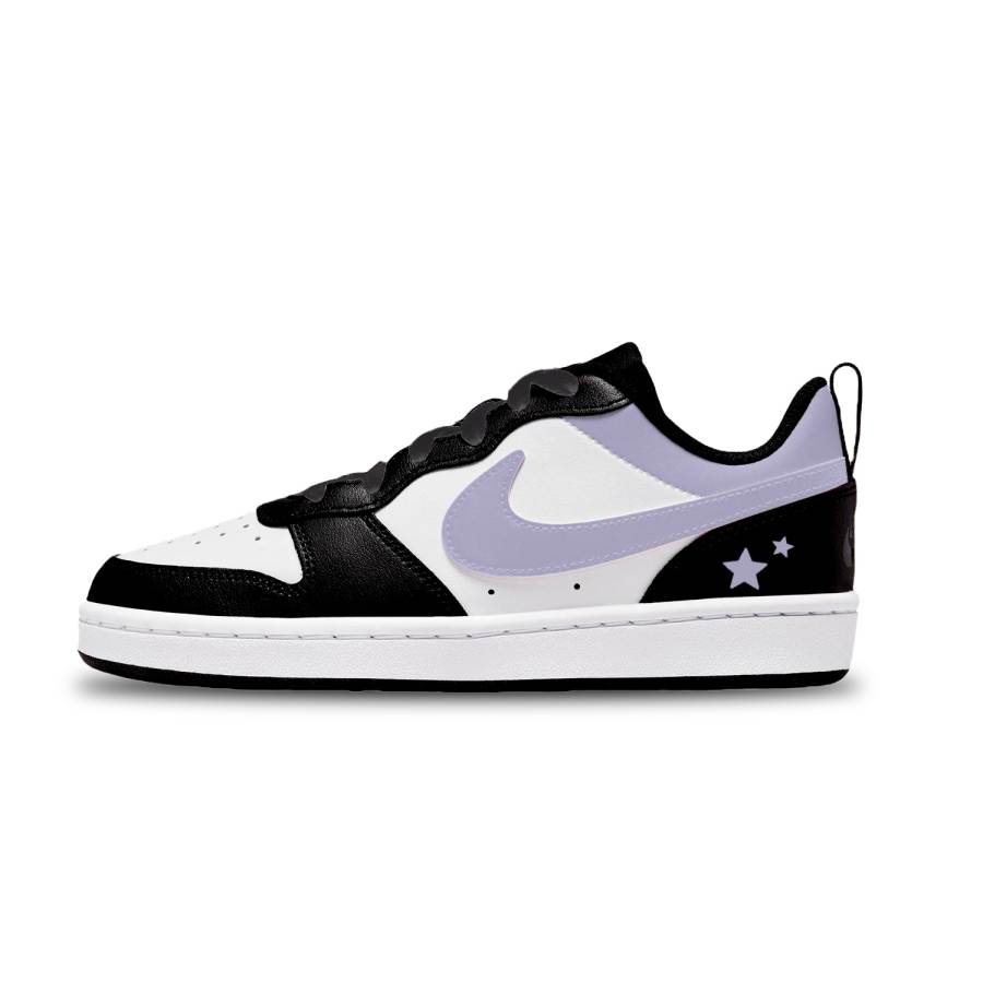 Nike Nike Court Borough Purple Star Leather Abrasion Resistant Abrasion Resistant Low top Kids' Skateboarding Shoes Unisex