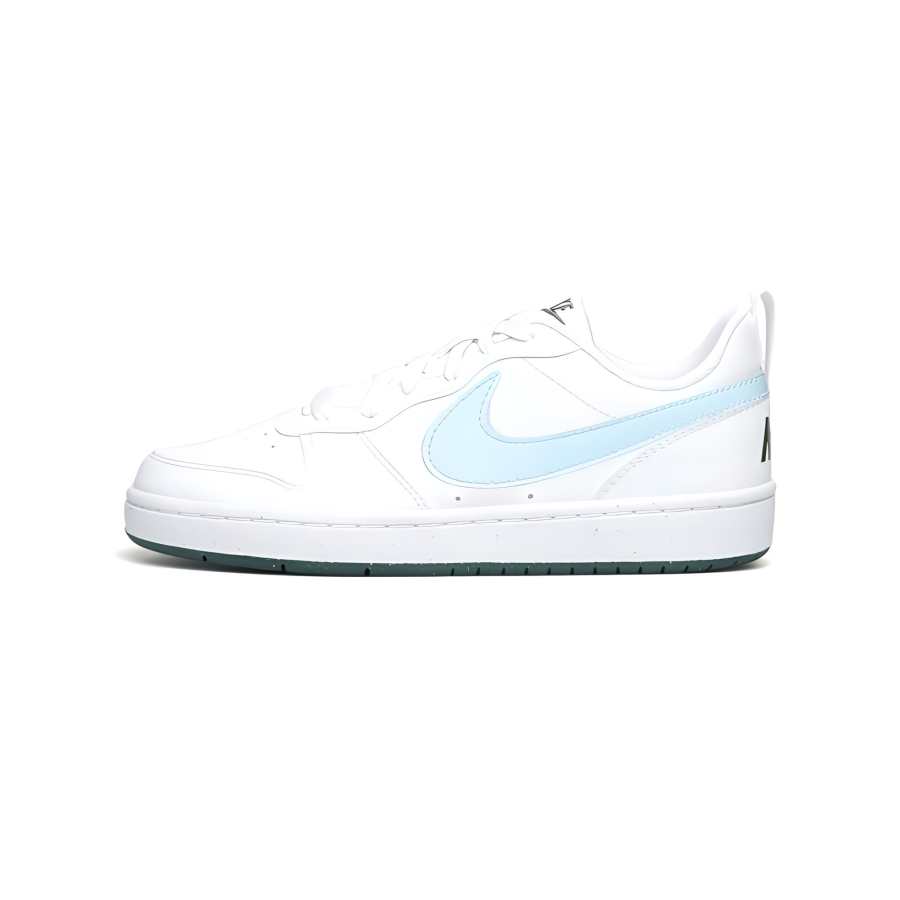 Nike Nike Court Borough Leather Low top Kids' Skateboarding Shoes White Blue Teenagers