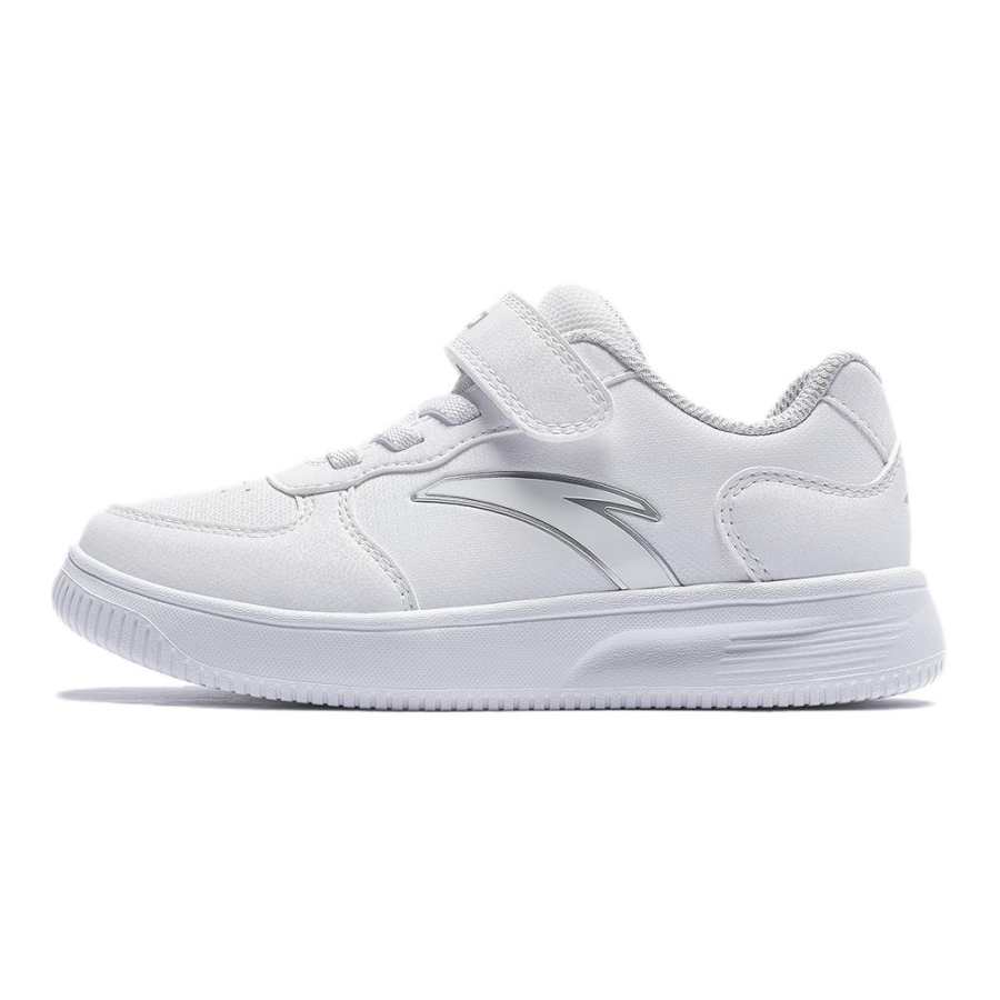 Anta Synthetic Leather Kids' Skateboarding Shoes White