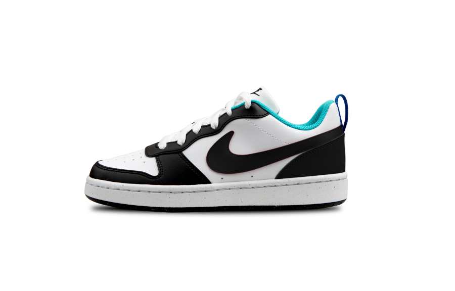 Nike Nike Court Borough Synthetic Leather Cushioning, Wear Resistant Low top Kids' Skateboarding Shoes Black Teenagers