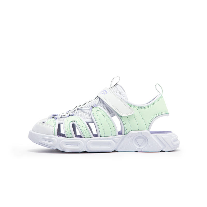 XTEP Slip Resistant Abrasion Resistant Low top Children's Sandals Xtep White Light Fruit Green Kids'