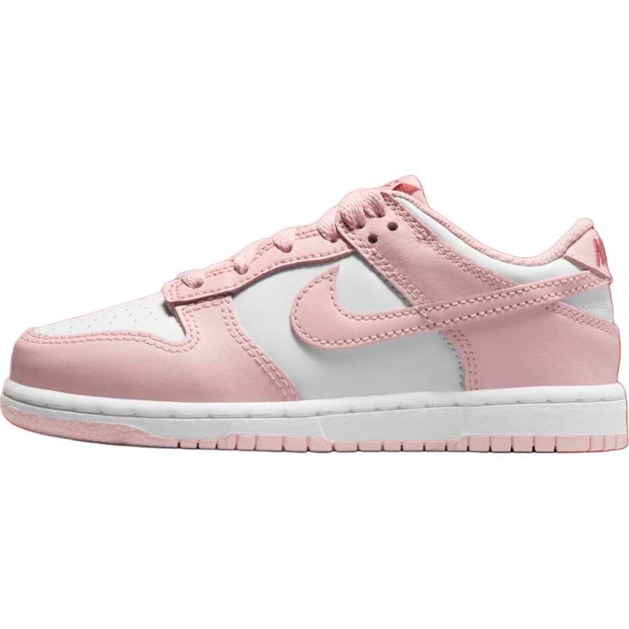 Nike Nike Dunk Slip Resistant Abrasion Resistant Low top Kids' Skateboarding Shoes White Pink Children Aged 3 7 Years Old