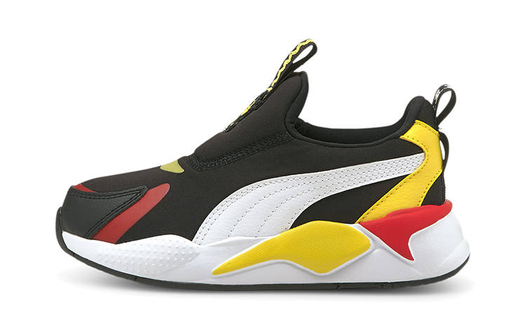 PUMA RS X Cushioning, Wear Resistant Low top Kids Lifestyle Shoes Black Yellow Red Pre school