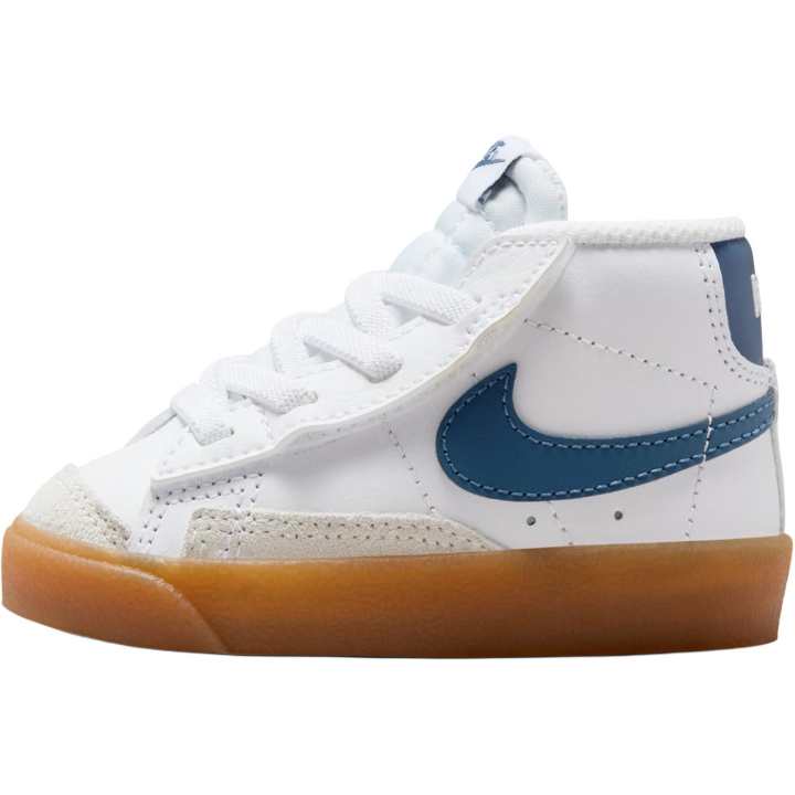 Nike Nike Blazer Mid 77 Slip Resistant Abrasion Resistant Mid top Toddler Shoes White Blue Infant And Toddler