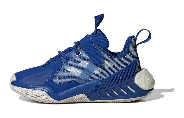 Adidas Adidas 4Uture One El K Fabric Slip Resistant Low top Kids' Running Shoes Blue White Kids'