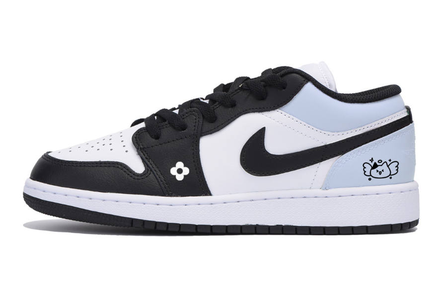 Jordan Jordan Air Jordan 1 Low Leather Low top Children's Basketball Shoes White Teenagers