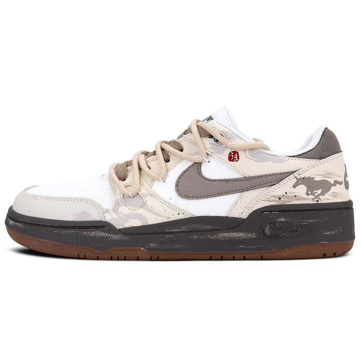 Nike Nike Full Force Low top Skateboard Shoes Men's Beige Brown