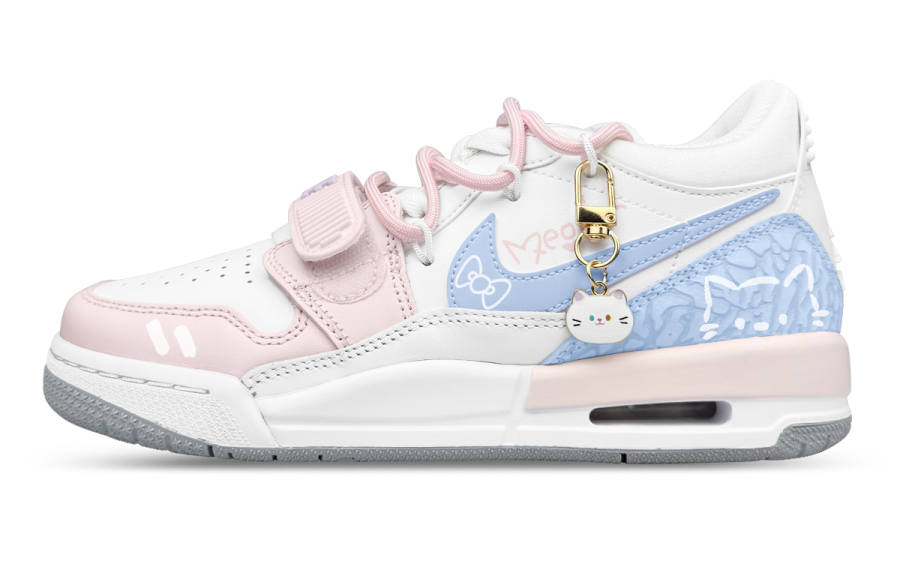 Jordan Jordan Legacy 312 Low top Kids' Skateboarding Shoes White Pink Blue Teenagers