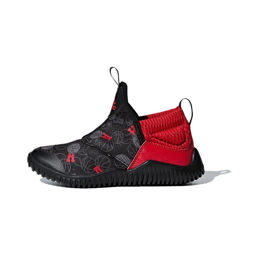 Adidas Adidas Rapidazen C Synthetic Leather, Textile Abrasion Resistant Breathable Low top Kids' Running Shoes Black Red