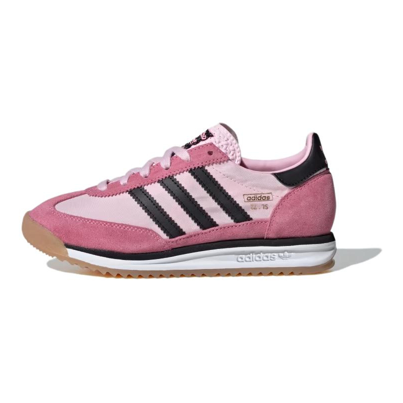 Adidas Originals SL 72 Abrasion Resistant Low top Kids Lifestyle Shoes Pink Black Teenagers