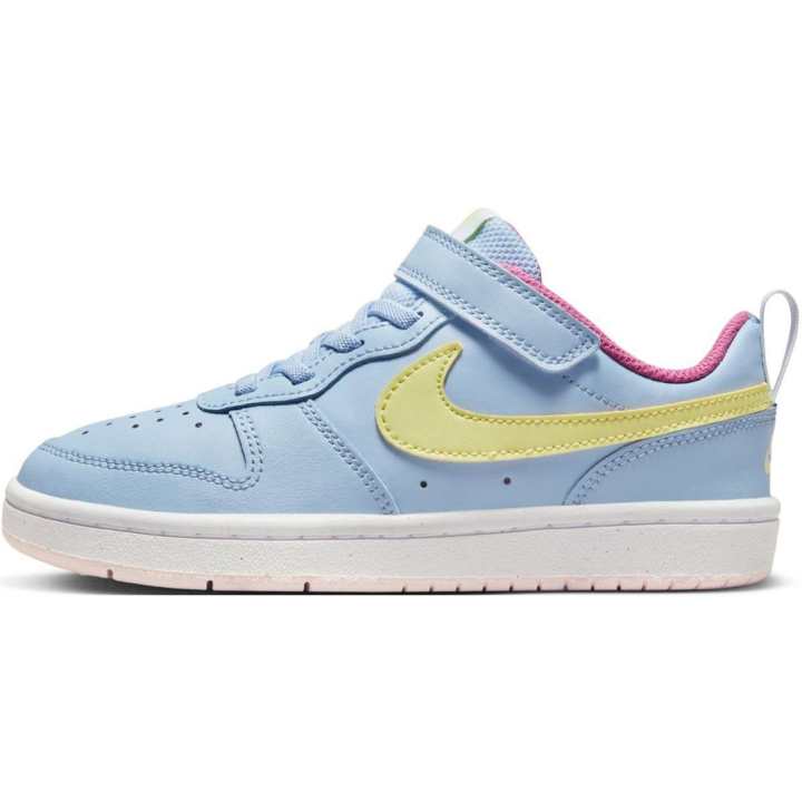 Nike Nike Court Borough 2 Leather Slip Resistant Cushioning Abrasion Resistant Low top Kids' Skateboarding Shoes Blue Kids'